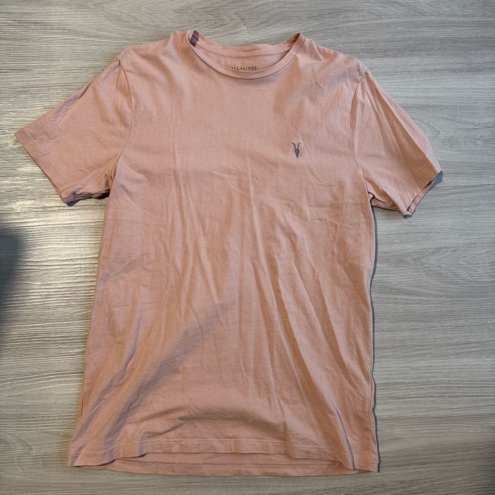 All Saints Men's Pink T-Shirt